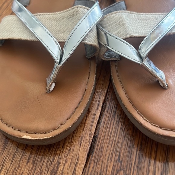 Toms Silver Lexie Patent Strappy Sandals Sz 8.5 - Picture 5 of 6